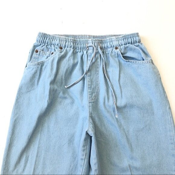 Bobby Brooks 80s Relaxed Jeans Sun Washed Pullon Cotton Baggy Mom Jeans M - Picture 8 of 14